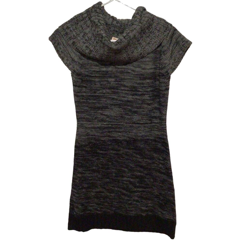Lei Junior Knit Sweater Dress Size Medium Stretch Casual Heather Grey NWT